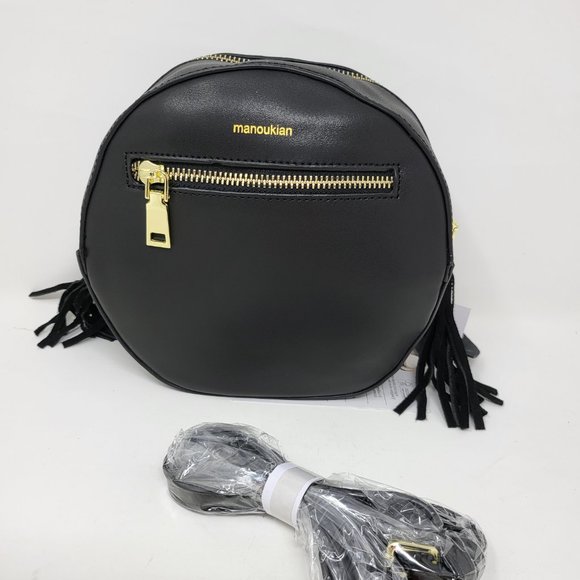 MANOUKIAN SUEDE TASSELS CROSSBODY BAG - Picture 2 of 8